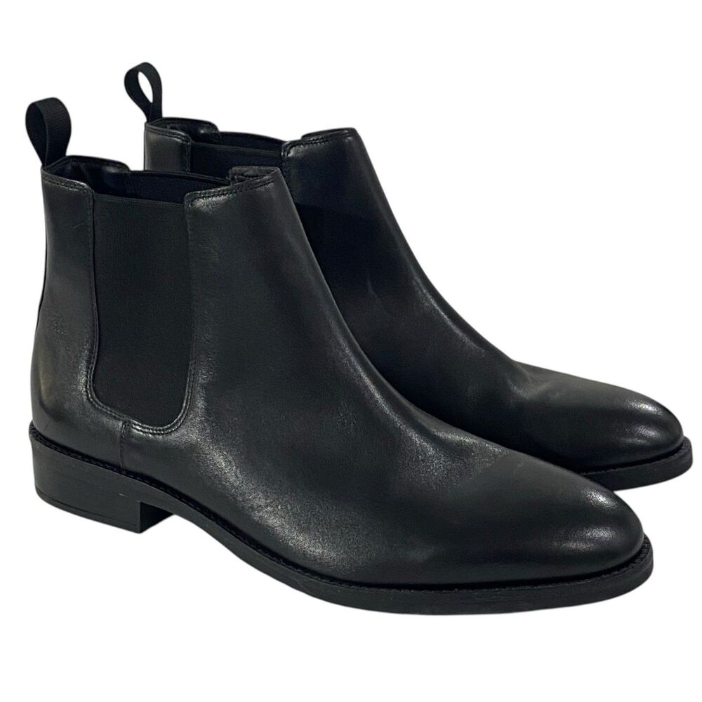 New Cole Haan Men's black Grand 12 M Chelsea Boots C37858 slip on leather